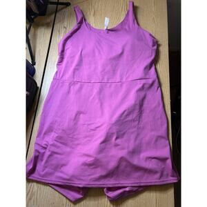 New Women’s Elle Sport Active Dress with Built In Shorts Faded Pink size XXL